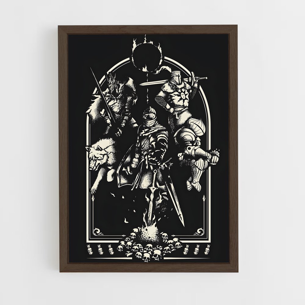 Poster Les Chevaliers de l'Ombre – affiche Dark souls (vue 5)